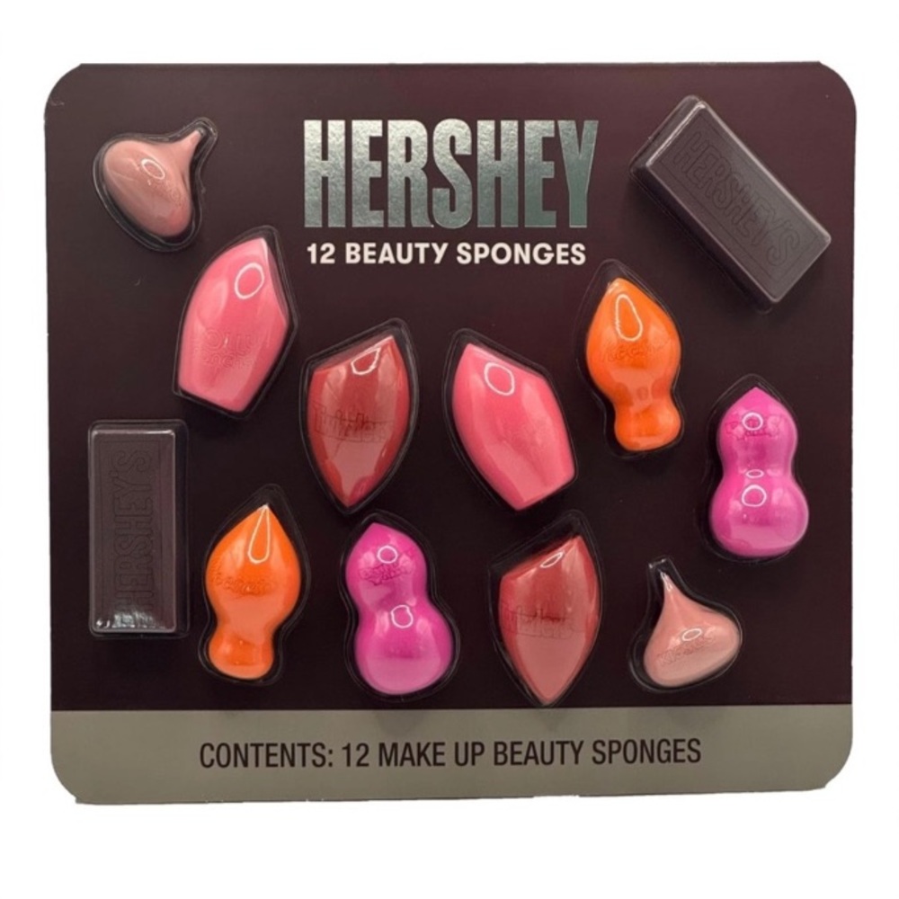 Hershey Beauty Blender Makeup Sponges 12-Pack Set - Chocolate Candy Shapes‎
